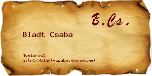 Bladt Csaba névjegykártya